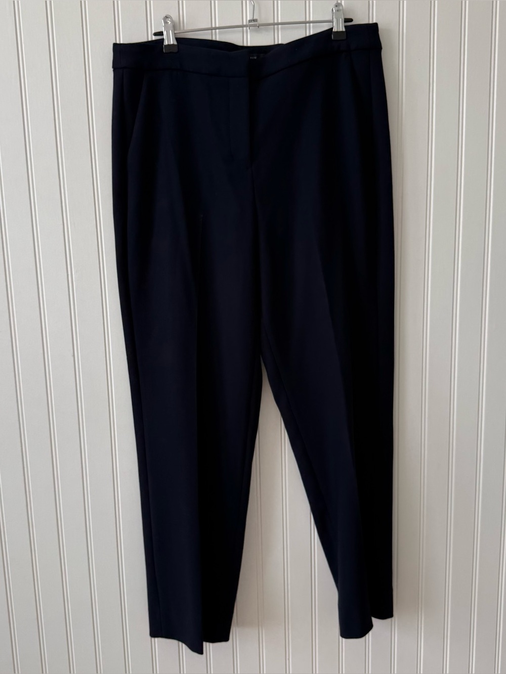 J. Crew Kate Straight-Leg Pant Four-Season Stretch Size 12 Navy Blue NWT BK251